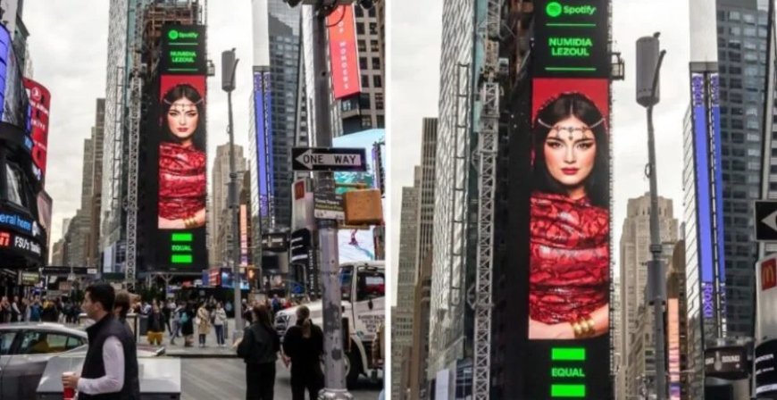 Numidia Lezoul, l’Étoile Algérienne qui Brille à Times Square : Ambassadrice d’Equal Arabia de Spotify