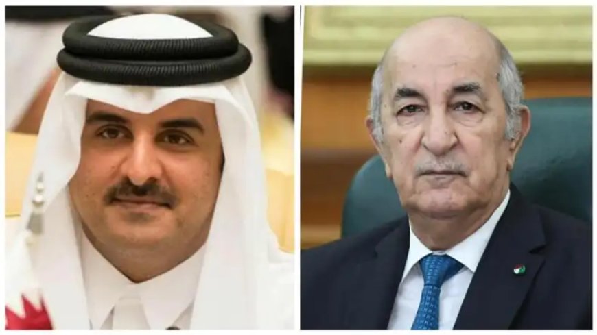 Le président Tebboune reçoit les condoléances de l’émir du Qatar pour les victimes des incendies