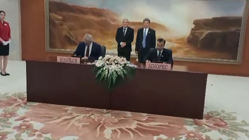 Energie: Sonatrach signe un mémorandum d’entente avec la société chinoise « Sinopec »