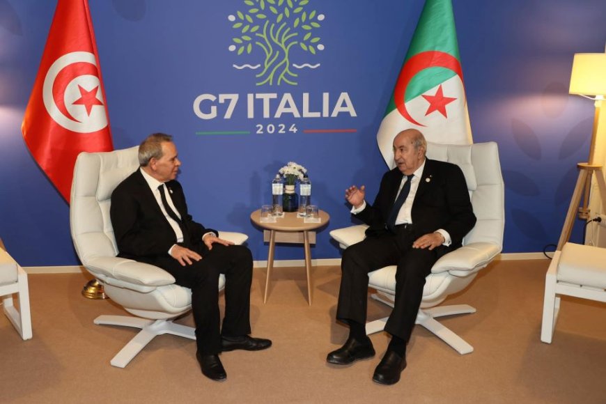 Sommet du G7 : le président Tebboune reçoit le chef du Gouvernement tunisien