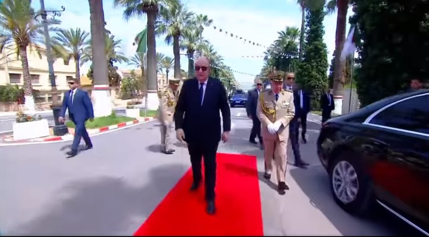 Arrivée du Tebboune à l’Académie militaire de Cherchell pour présider la cérémonie de sortie de promotions