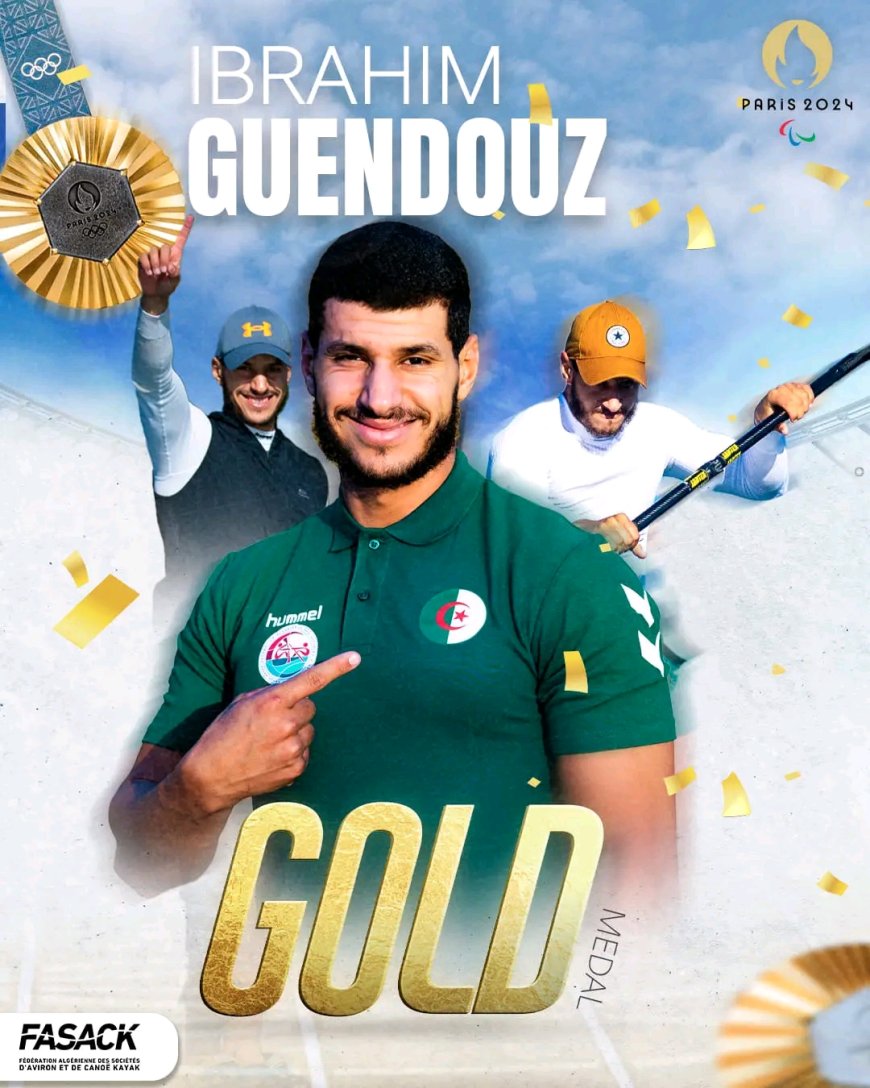 Jeux Paralympiques-2024/finale du Kayak (KL3) 200m : l’Algérien Brahim Guendouz décroche une médaille d’or historique