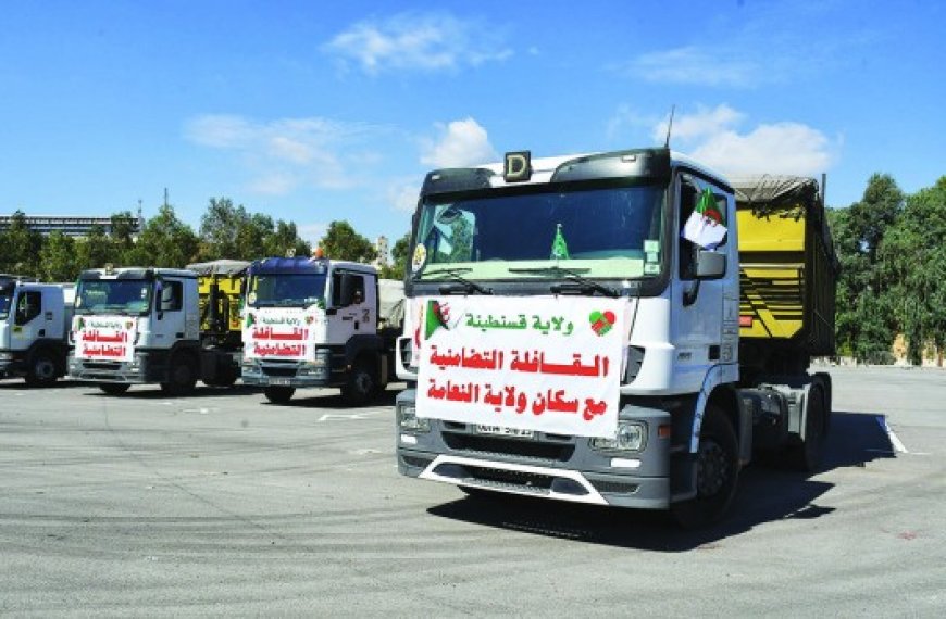 Lancée par les autorités de la wilaya de Constantine  : Caravane de solidarité avec les sinistrés de Naâma