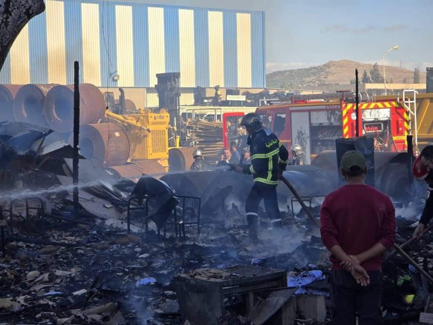 Batna : extinction d’un incendie dans une usine de fer