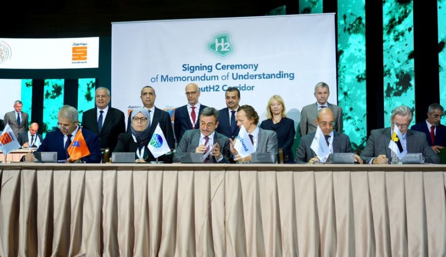 SONATRACH, SONELGAZ, VNG, SNAM, SEACORRIDOR et VERBUND GREEN HYDROGEN signent un Mémorandum d’Entente