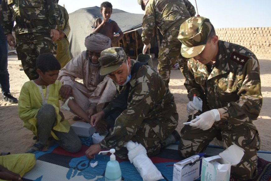 Des équipes médicales militaires contribuent à enrayer les épidémies à Bordj Badji Mokhtar