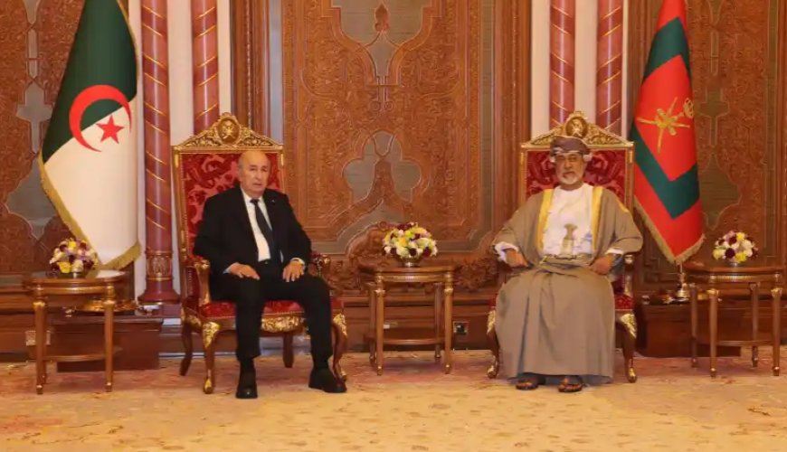 Des entretiens élargis entre le sultan d’Oman et le président Tebbooune