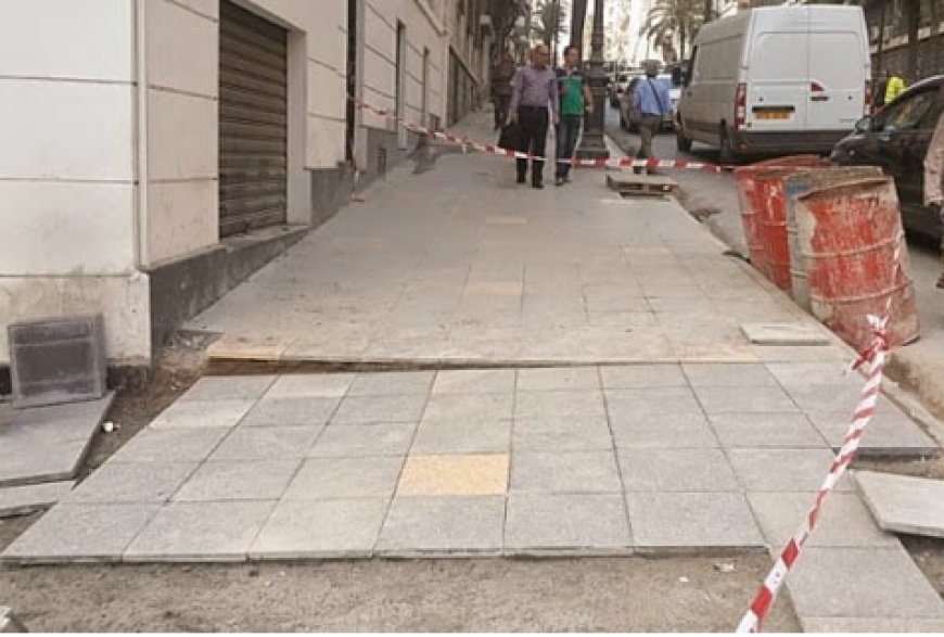 Réfection des trottoirs à Souk-Ahras : On efface tout et on recommence !