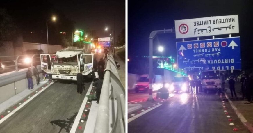 VIDÉO. Un panneau s’écrase sur un camion au niveau des nouvelles trémies de « La Côte »