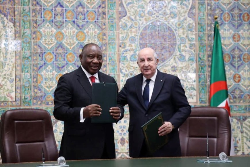 Le président de la République copréside avec son homologue sud-africain la cérémonie de signature de mémorandums d’entente